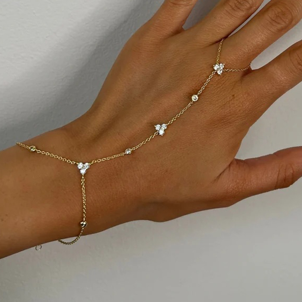 Crystal Fingerless Hand Chain  - Women'S Accessories Amazon ulasan dan harga