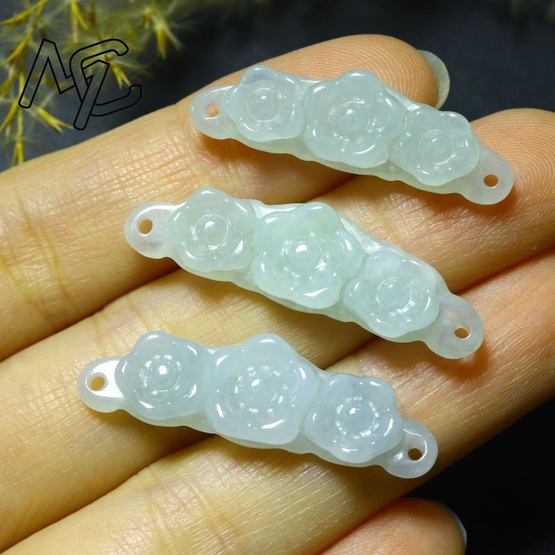 1pc Natural Jadeite Emerald Fl - Women'S Accessories And Jewelry ulasan dan harga