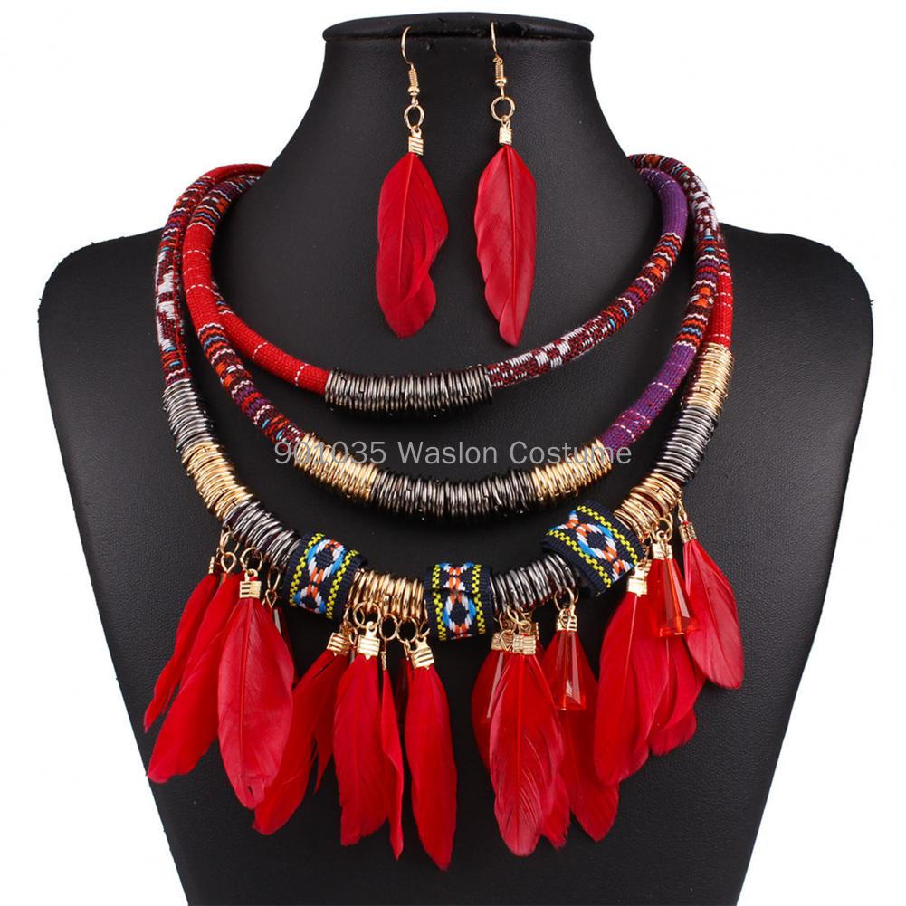 2Pcs/Set Egypt Feather Tassel  - Women Accessories In Egypt ulasan dan harga