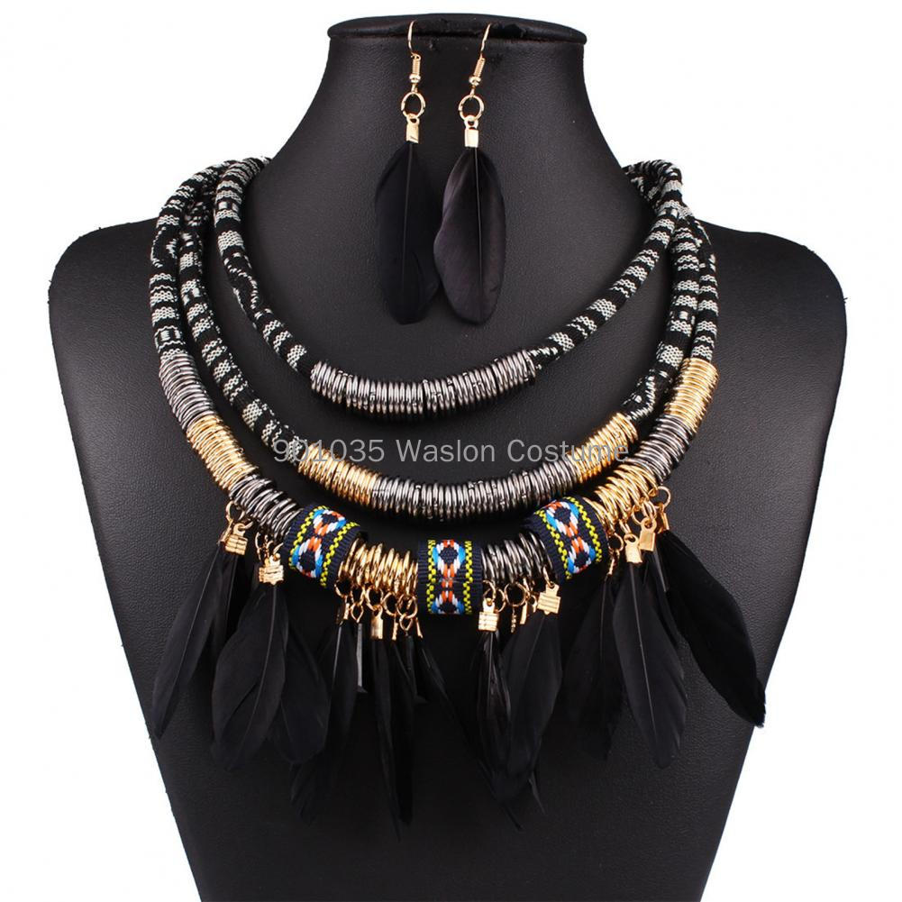 2Pcs/Set Egypt Feather Tassel  - Women Accessories In Egypt ulasan dan harga