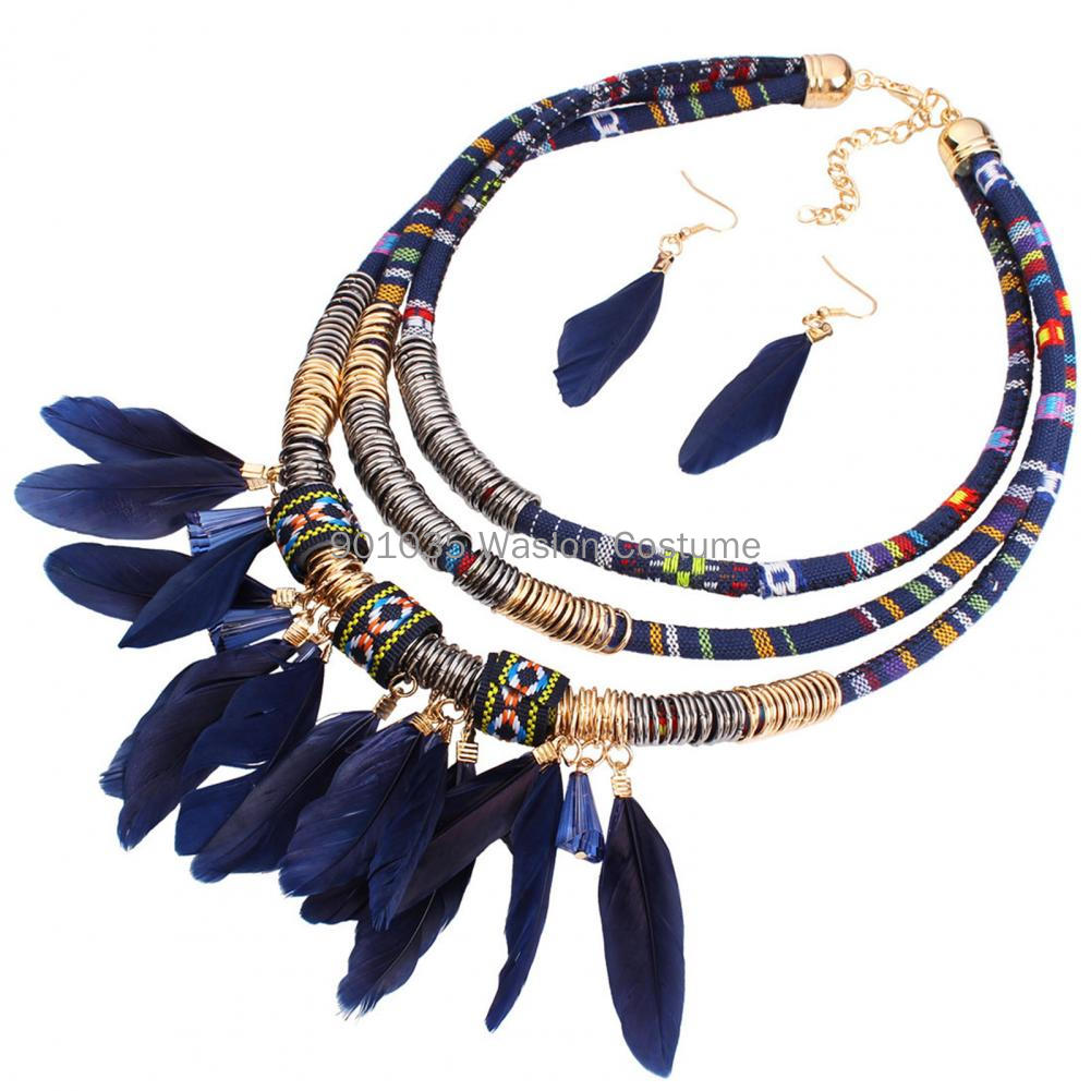 2Pcs/Set Egypt Feather Tassel  - Women Accessories In Egypt ulasan dan harga