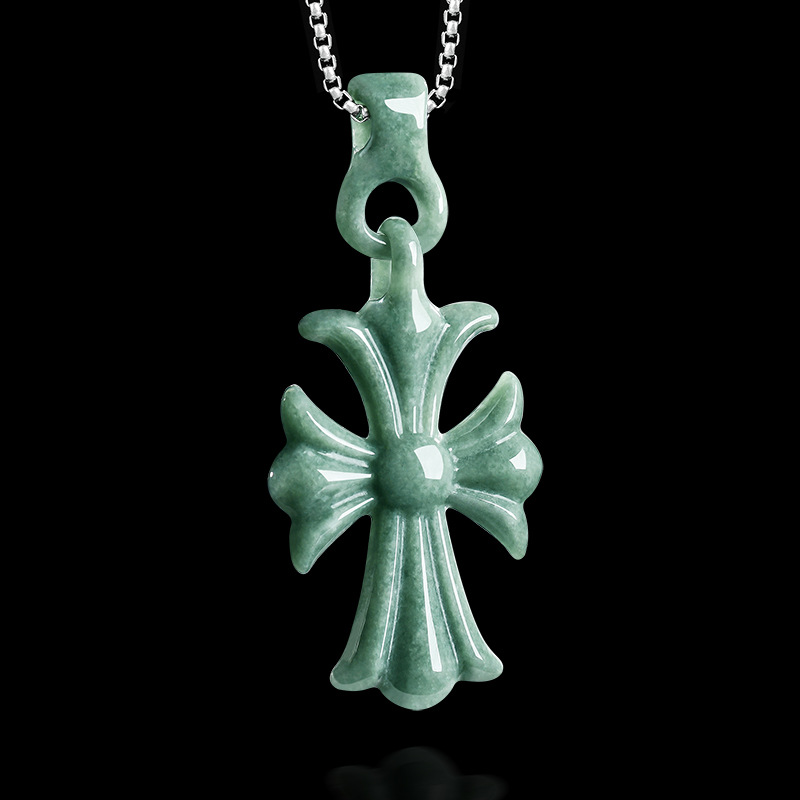 Natural Burmese Jadeite Cross  - Women'S Accessories And Jewelry ulasan dan harga
