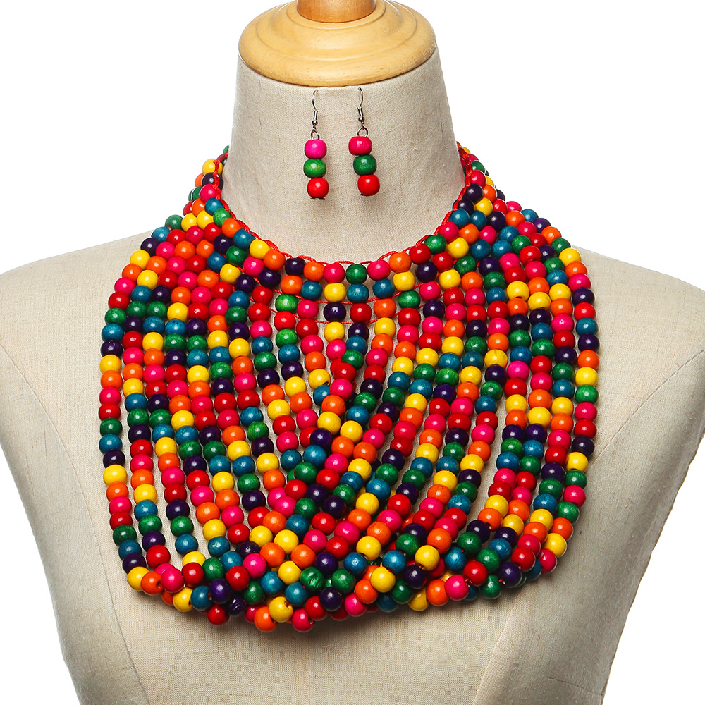 African style wood bead fringe - Women'S Accessories Amazon ulasan dan harga