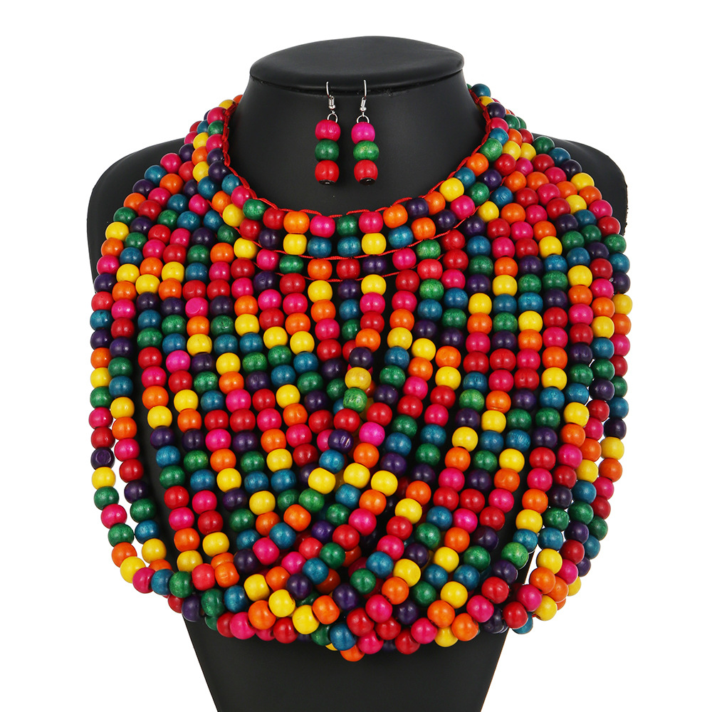 African style wood bead fringe - Women'S Accessories Amazon ulasan dan harga