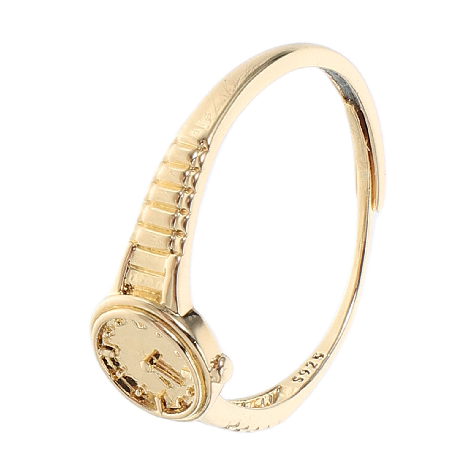 Mini Golden Clock Watch Ring A - Women'S Accessories To Wear With Watch ulasan dan harga