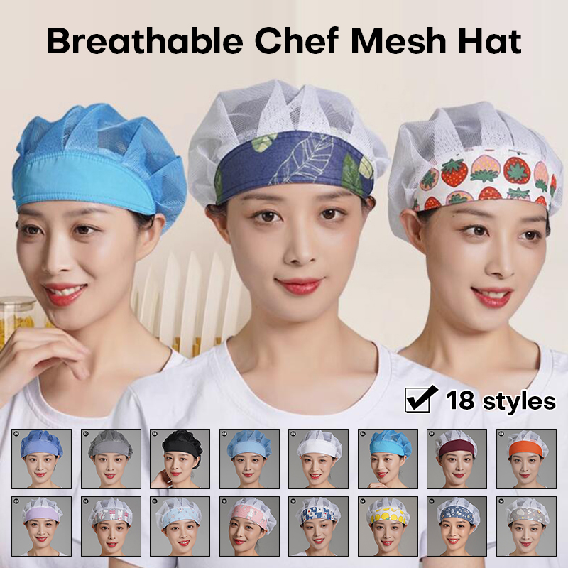 Men Women Chef Hat Dustproof C - Women Kitchen Accessories ulasan dan harga