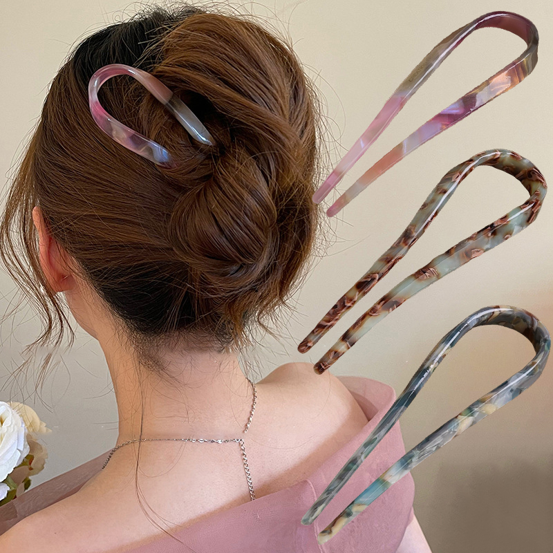 U-Shaped Hair Sticks Acetate A - Women'S Accessories List ulasan dan harga